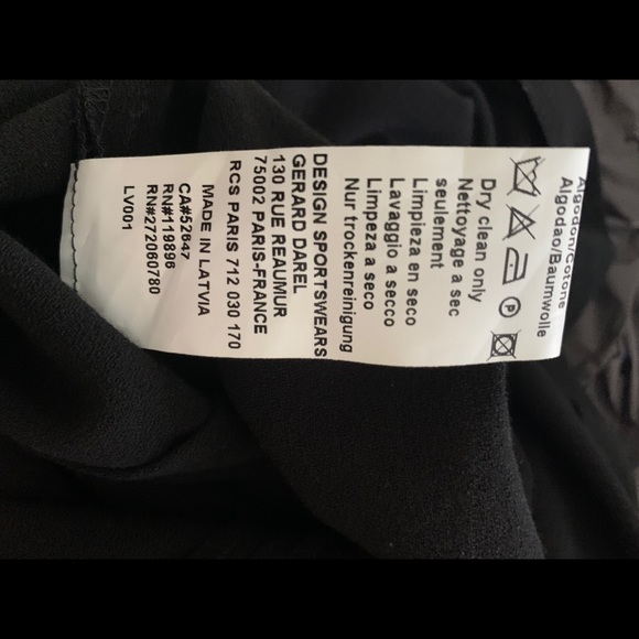 NWT Gerard Darrel Size 6 Black Cap Sleeve Dress - Picture 8 of 10